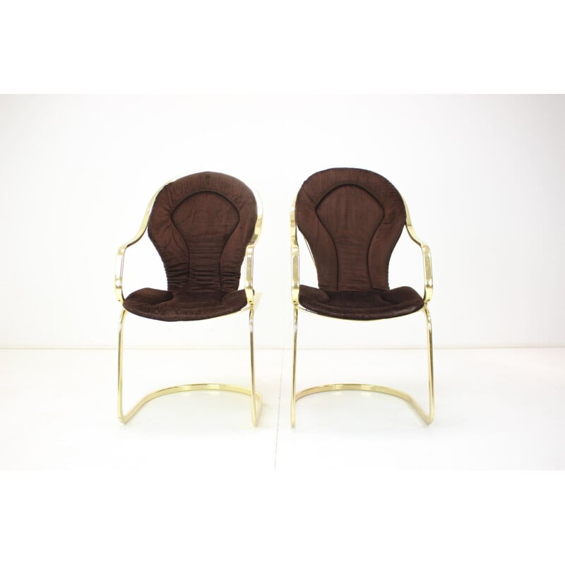 Pair of mid century armchairs by Gastone Rinaldi, Italy 1970s