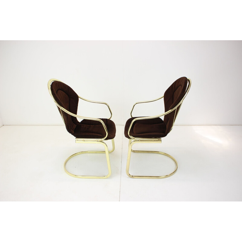 Pair of mid century armchairs by Gastone Rinaldi, Italy 1970s