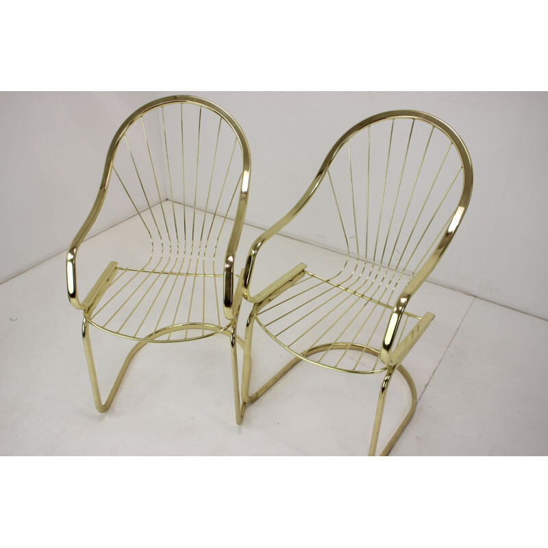 Pair of mid century armchairs by Gastone Rinaldi, Italy 1970s