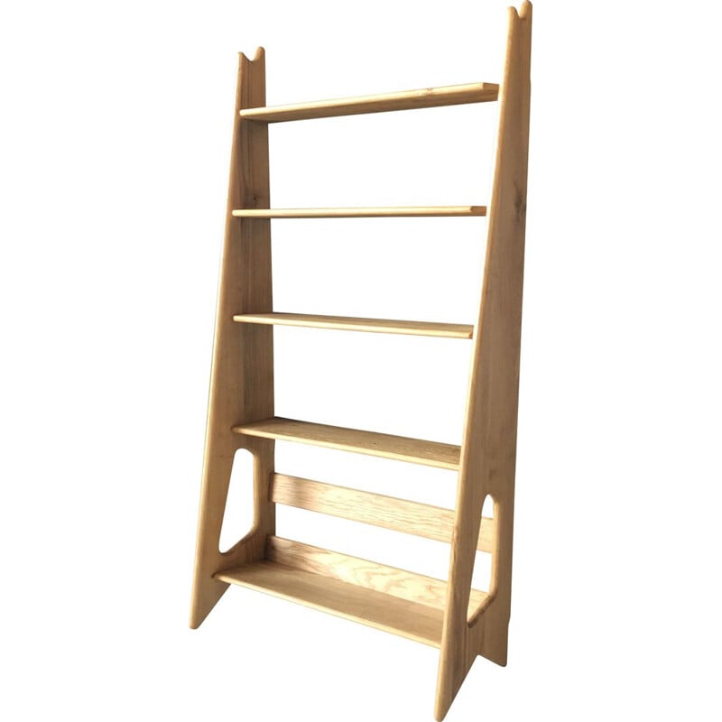 Vintage oak shelf by Pierre Cruège, 1950