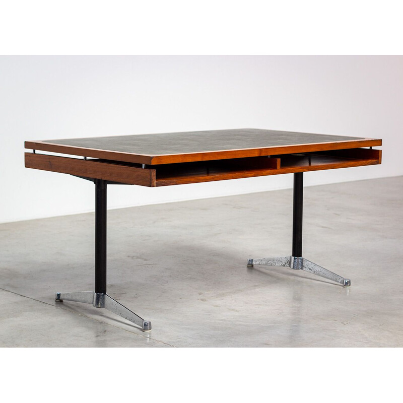 Vintage walnut desk by Egon Eiermann for Herman Miller, 1970s