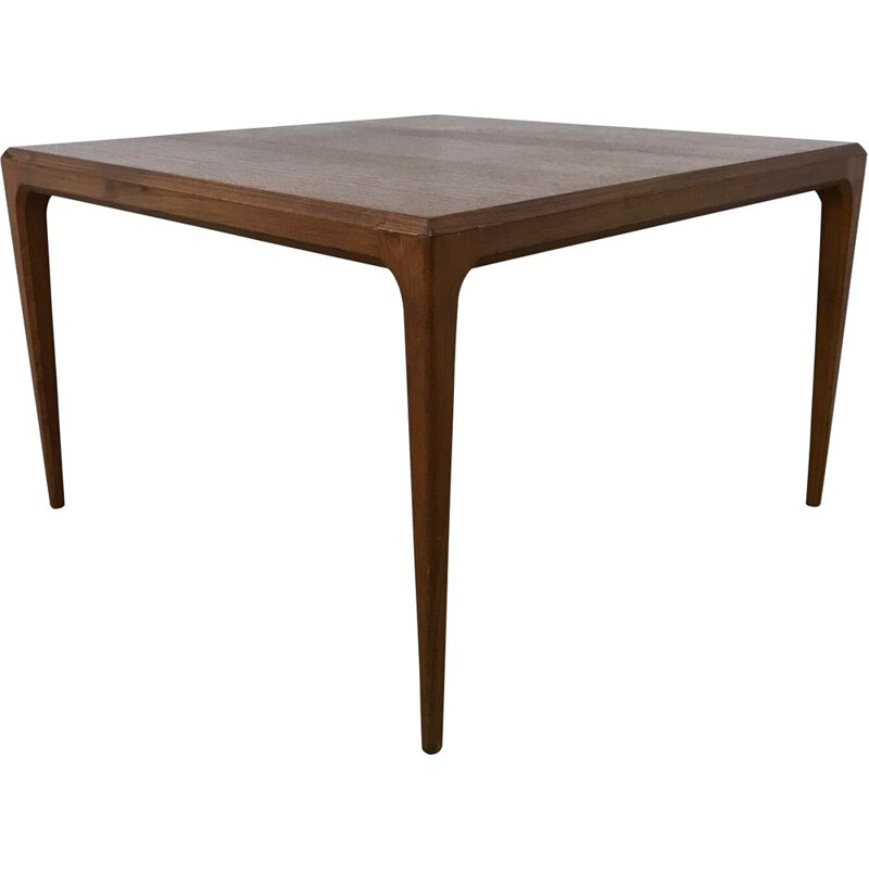 Vintage teak coffee table by Johannes for Silkeborg, Denmark 1970