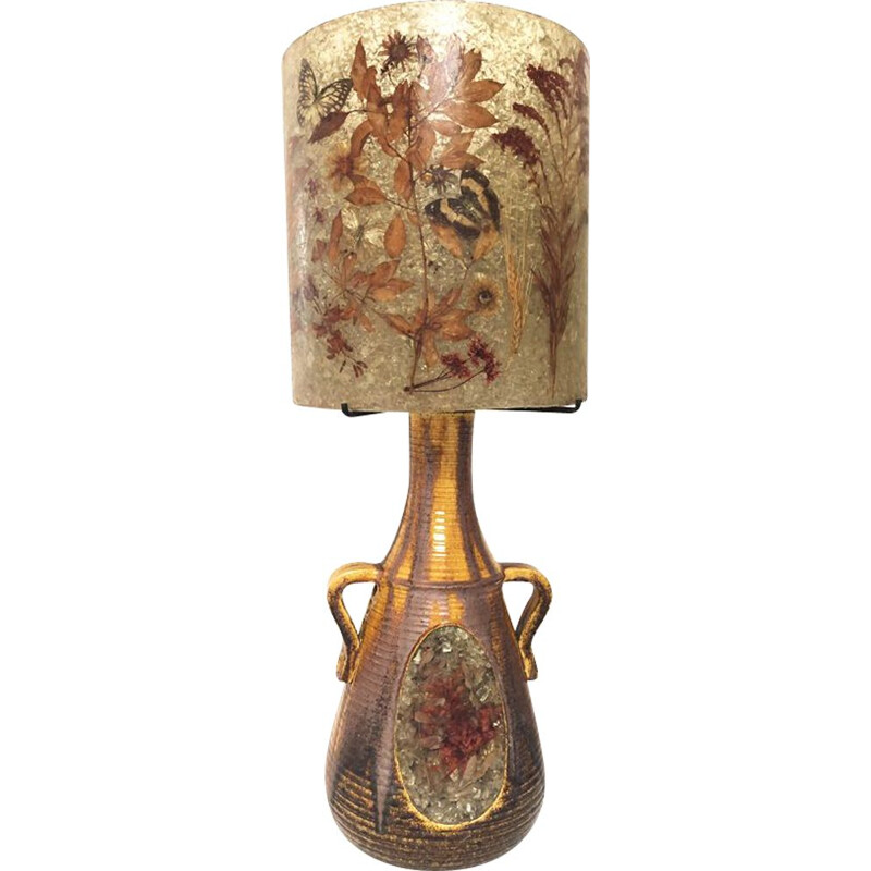 Lampe vintage en céramique par Georges Pelletier pour Accolay, 1970