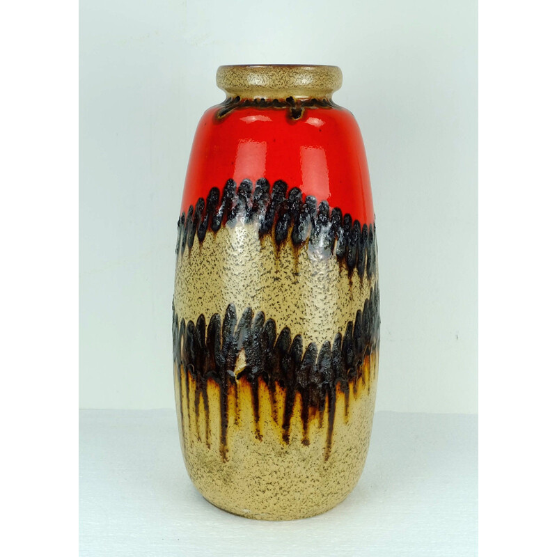 Vase Scheurich vintage en céramique émaillé - 1960