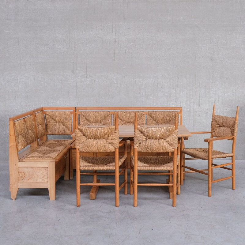 Mid-century rush dining set, Holland 1960s