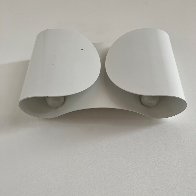 Pair of mid-century wall lamps "Foglio" by Afra & Tobia Scarpa, Italy 1970s
