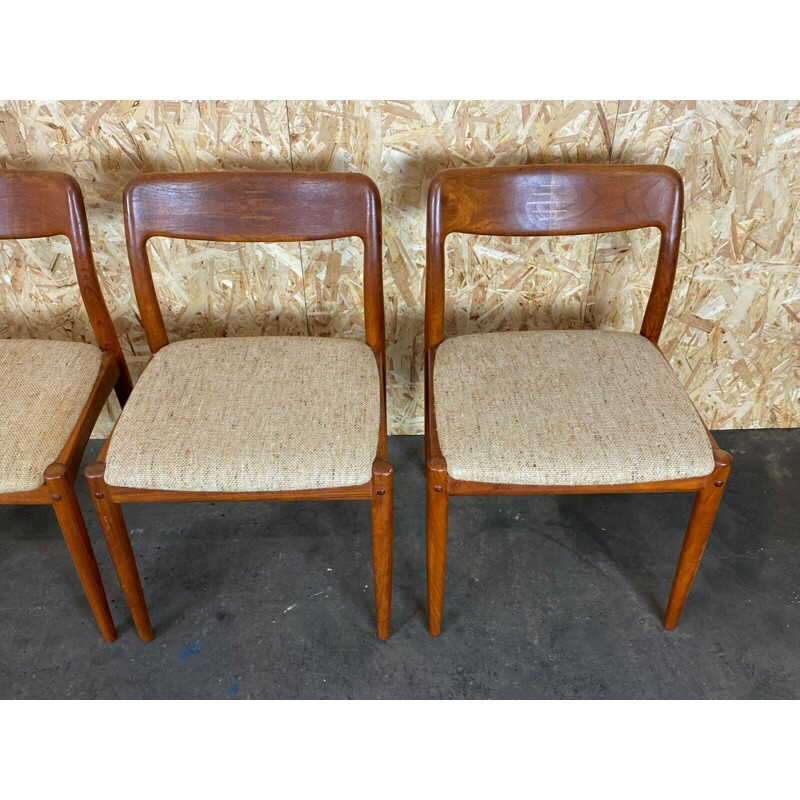 Set of 4 vintage teak chairs by Johannes Andersen for Uldum Møbelfabrik, 1960-1970s