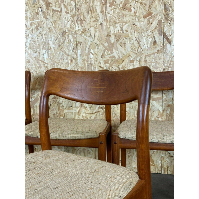 Ensemble de 4 chaises vintage en teck de Johannes Andersen pour Uldum Møbelfabrik, 1960-1970