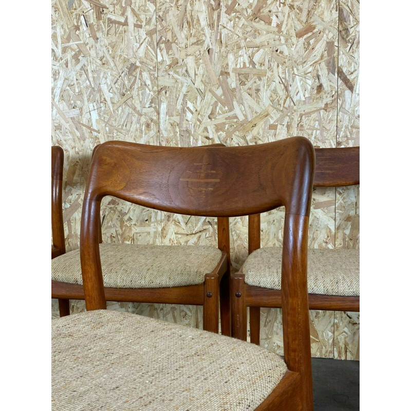 Set van 4 vintage teakhouten stoelen van Johannes Andersen voor Uldum Møbelfabrik, 1960-1970