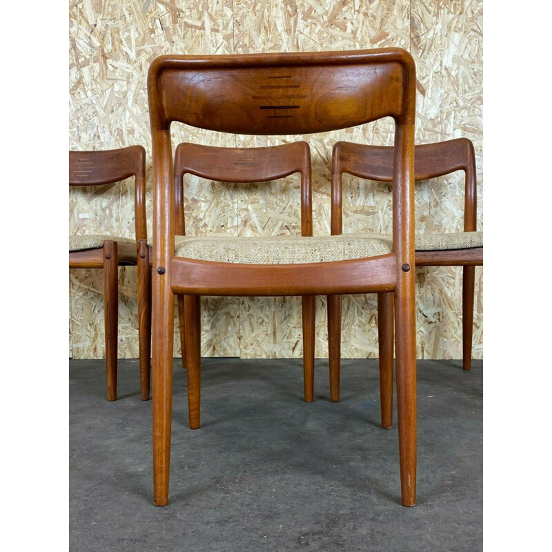 Set van 4 vintage teakhouten stoelen van Johannes Andersen voor Uldum Møbelfabrik, 1960-1970