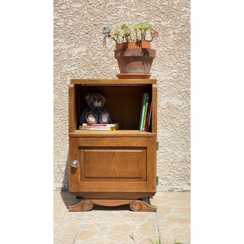 Vintage solid oakwood night stand, 1930