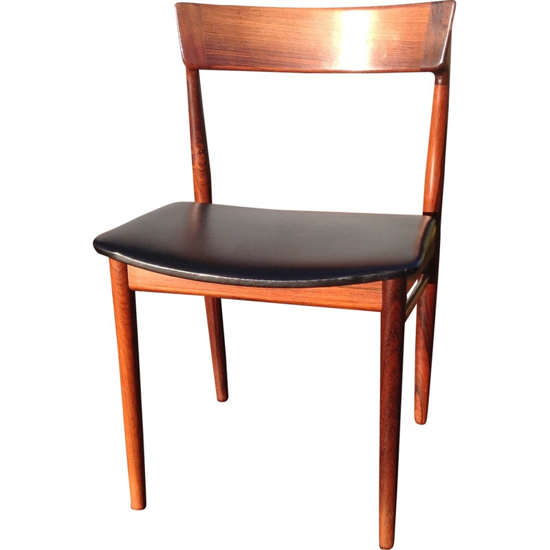 Set of 6 chairs in Rio rosewood, Henry ROSENGREN HANSEN - 1960s