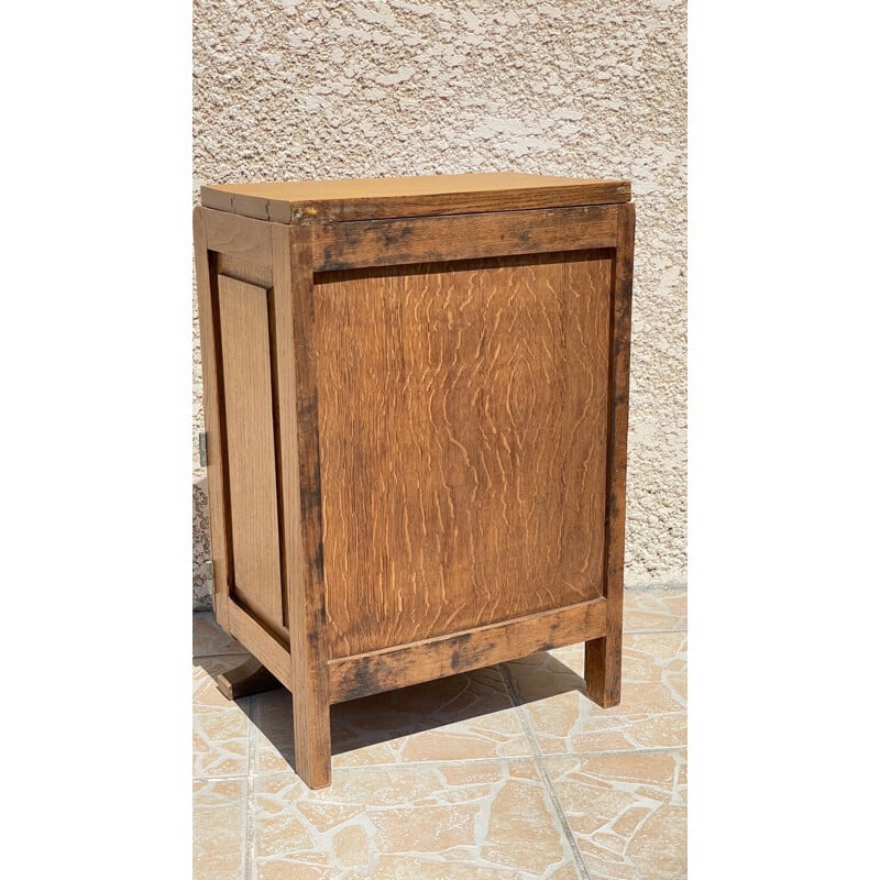 Vintage solid oakwood night stand, 1930