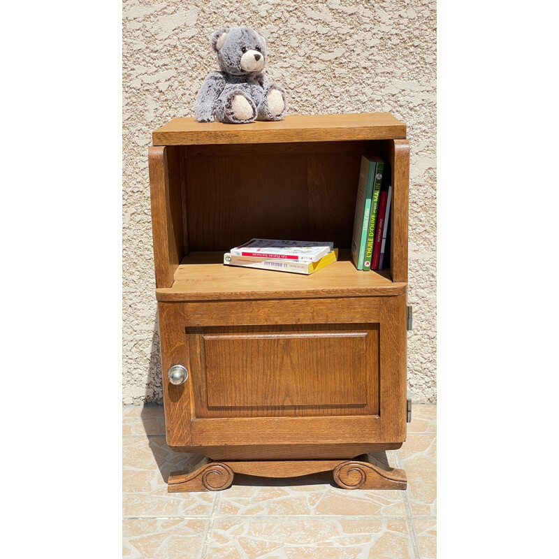 Vintage solid oakwood night stand, 1930