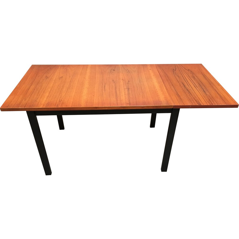 High extendable table in teak - 1950s