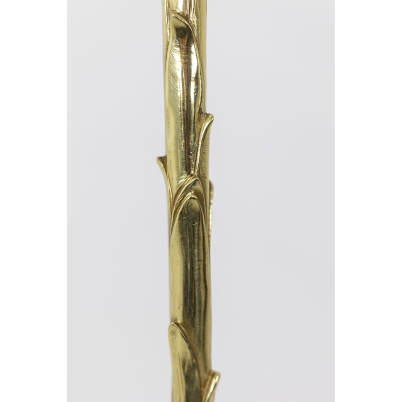 Lámpara de pie trípode vintage en bronce dorado de Maison Baguès, 1970
