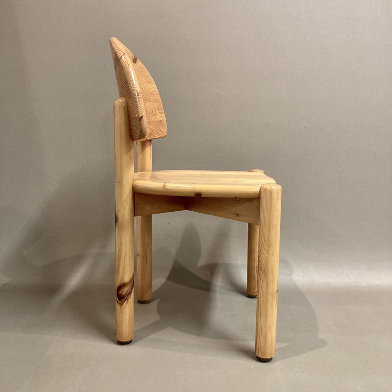 Vintage massief houten stoel van Rainer Daumiller voor Hirtshals Savvaerk