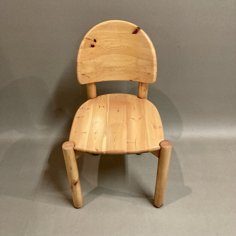 Vintage solid wood chair by Rainer Daumiller for Hirtshals Savvaerk