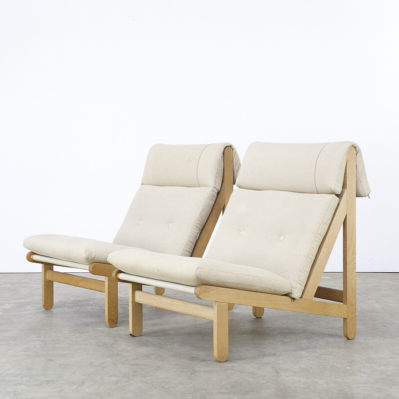 Schiang "A Frame" livingroom set in oak, Bernt PETERSEN - 1960s