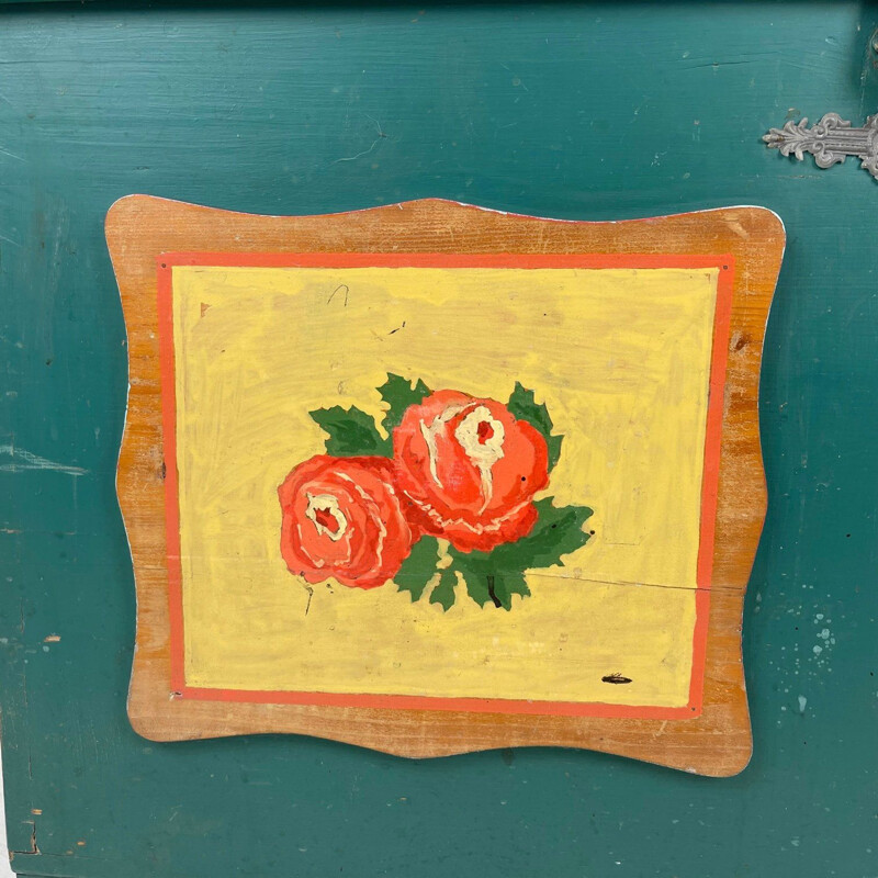 Vintage wooden chest, Czechoslovakia