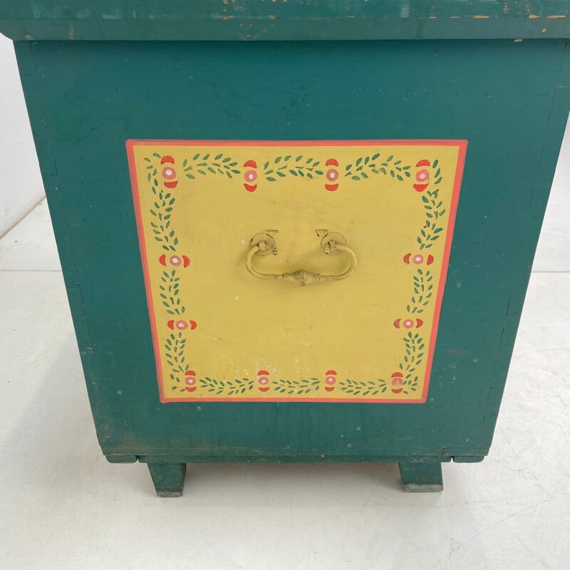 Vintage wooden chest, Czechoslovakia