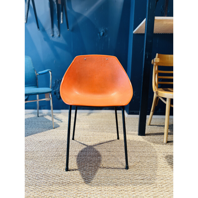 Vintage plastic shell chair by Pierre Guariche for Meurop, Belgium 1970s