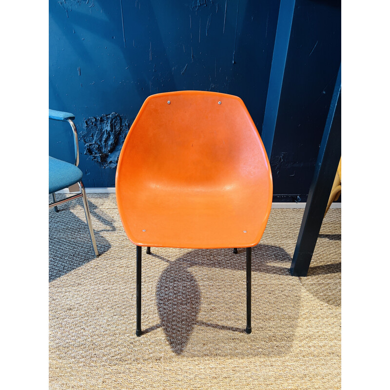 Vintage plastic shell chair by Pierre Guariche for Meurop, Belgium 1970s