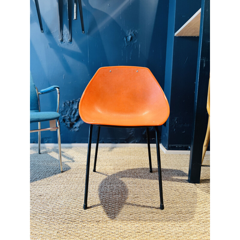 Vintage plastic shell chair by Pierre Guariche for Meurop, Belgium 1970s