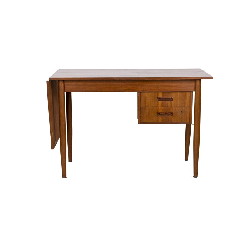 Vintage teak desk with chair by Gunnar Nielsen Tibergaard, 1960s