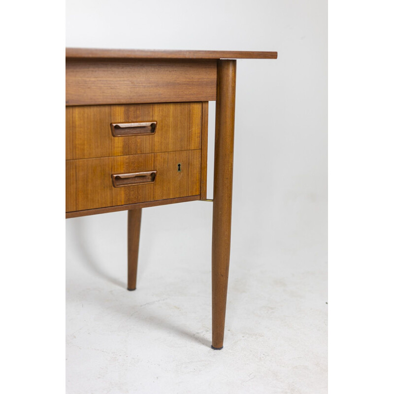 Vintage teak desk with chair by Gunnar Nielsen Tibergaard, 1960s