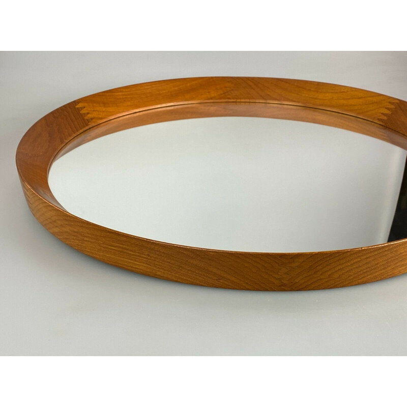 Vintage teak wall mirror by Pedersen & Hansen Viby J, 1960s