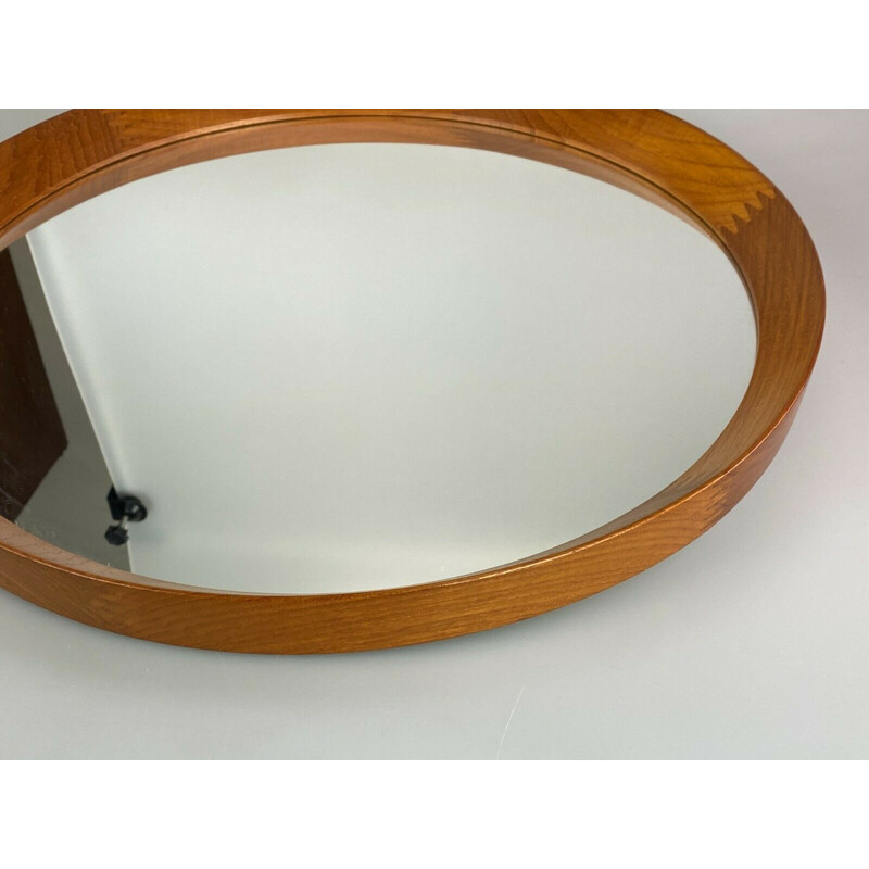 Vintage teak wall mirror by Pedersen & Hansen Viby J, 1960s