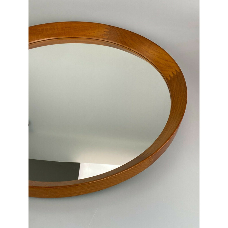 Vintage teak wall mirror by Pedersen & Hansen Viby J, 1960s