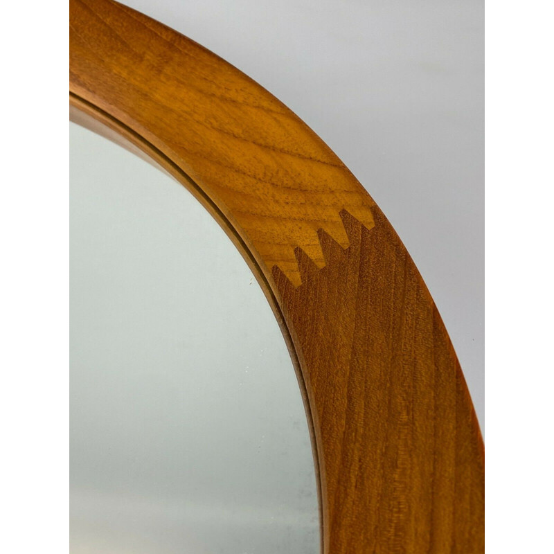 Vintage teak wall mirror by Pedersen & Hansen Viby J, 1960s