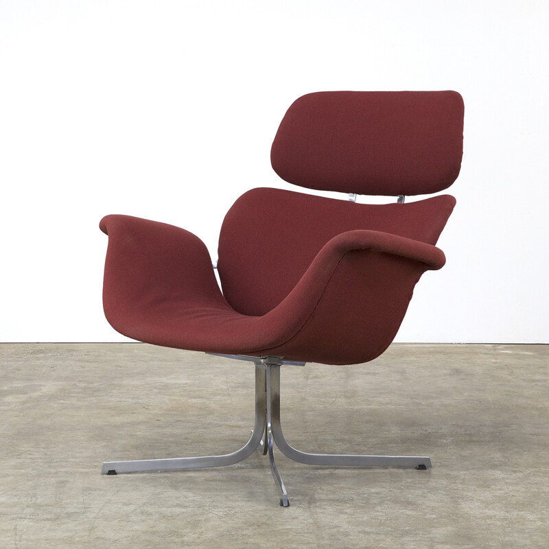 Vintage re-upholstered Artifort "Big Tulip" chair, Pierre PAULIN - 1970s