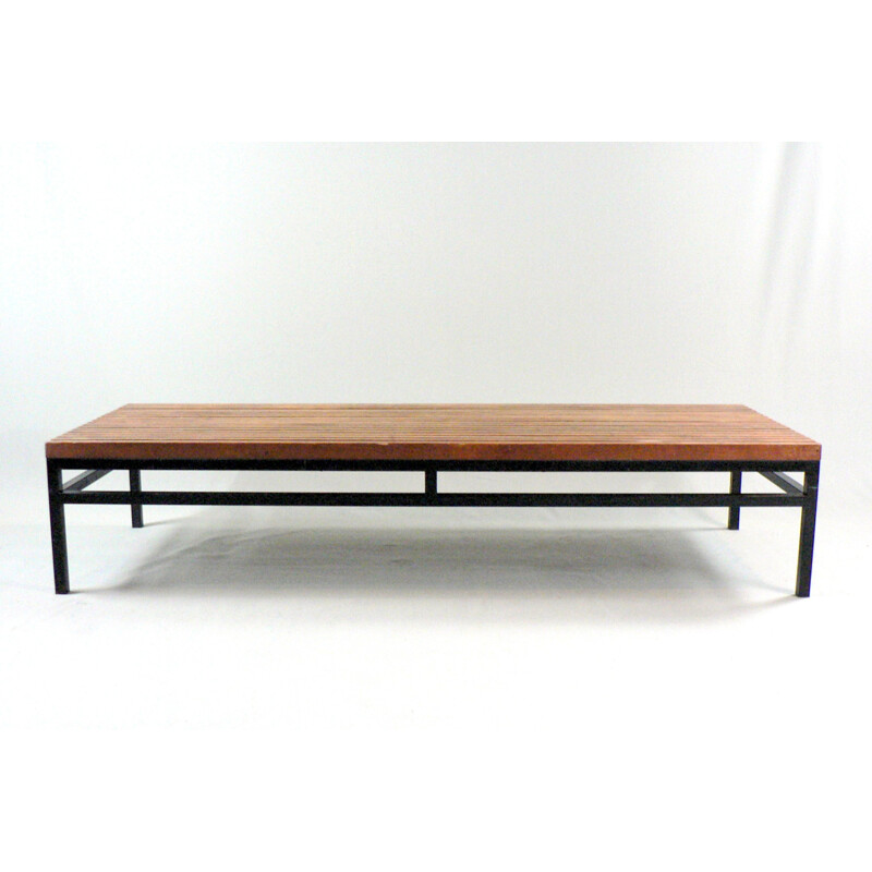 Mid century coffee table in oak battens - 1950s