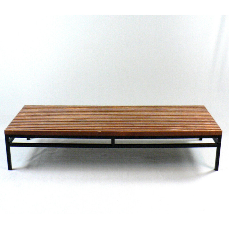 Mid century coffee table in oak battens - 1950s