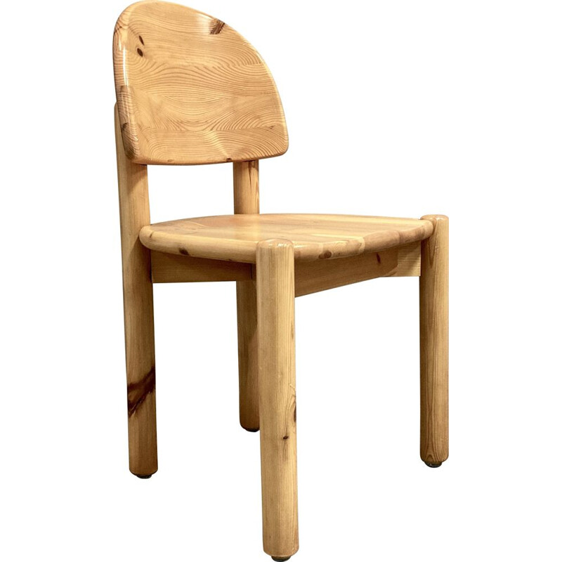 Vintage solid wood chair by Rainer Daumiller for Hirtshals Savvaerk