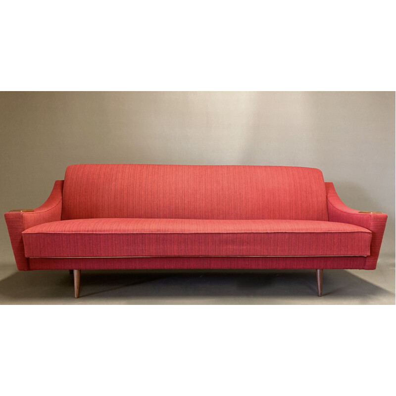 Scandinavian vintage sofa in wool and silk, 1950