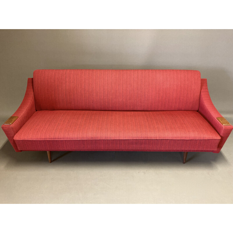 Scandinavische vintage sofa van wol en zijde, 1950