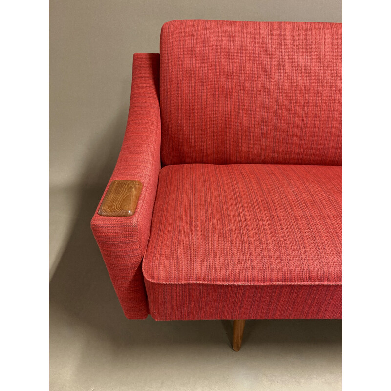 Scandinavische vintage sofa van wol en zijde, 1950