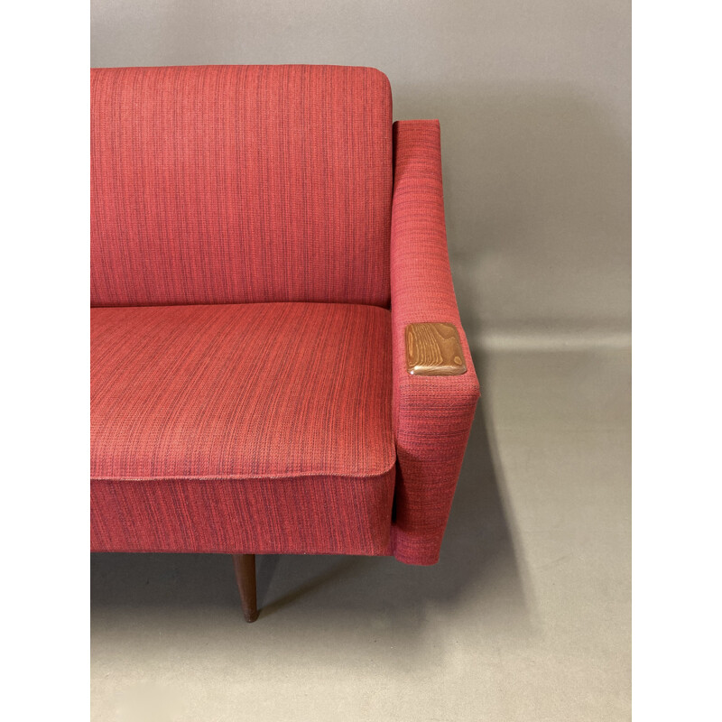 Scandinavische vintage sofa van wol en zijde, 1950