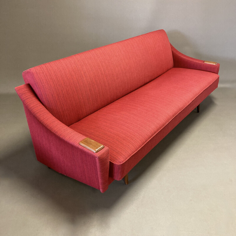 Skandinavisches Vintage-Sofa aus Wolle und Seide, 1950