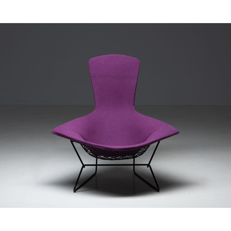 Vintage armchair and ottoman "The Bird Chair" by Harry Bertoia for Knoll Int., 1950