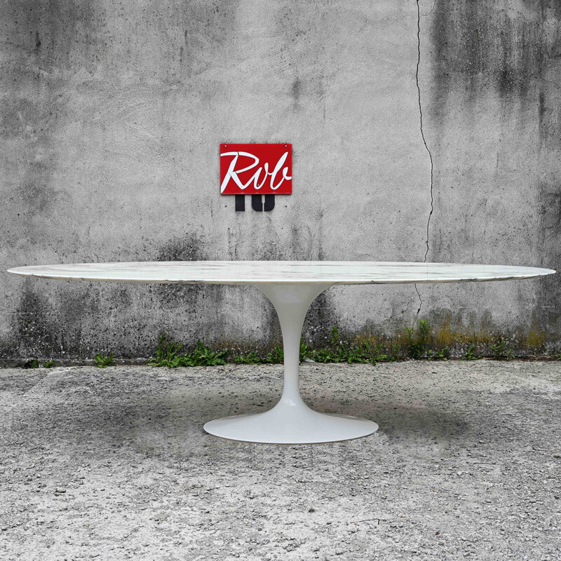 Table vintage en marbre Arabesacto par Oval Saarinen pour Knoll International, 2018