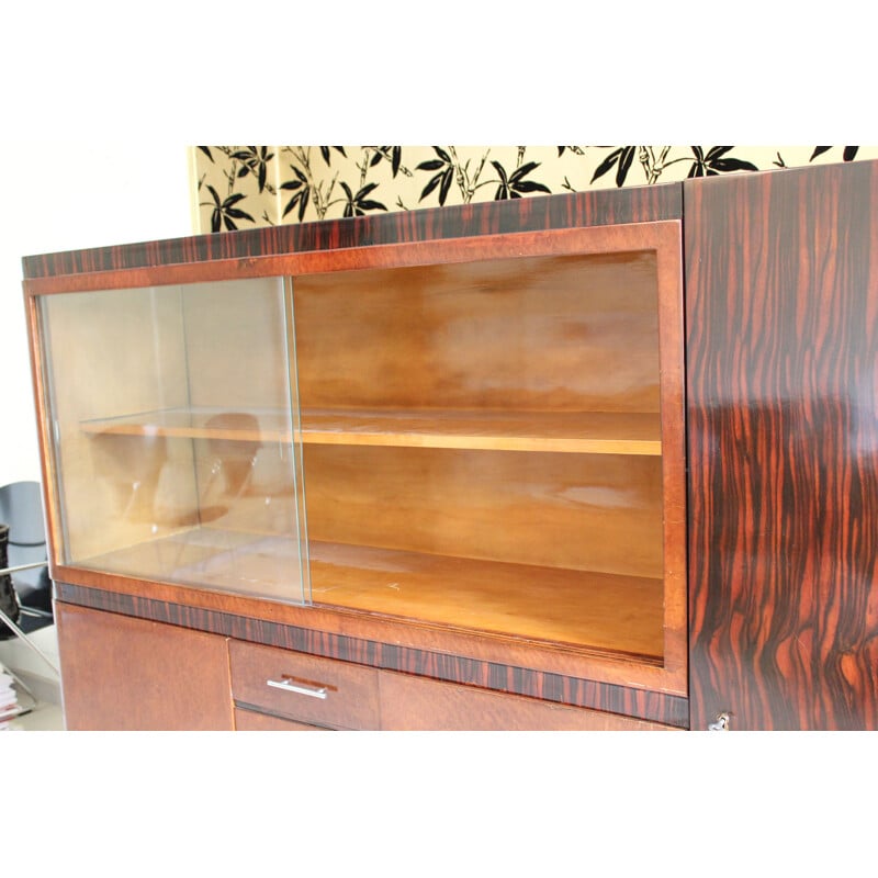 Art Deco vintage sideboard in rosewood panelling, Italy 1940s