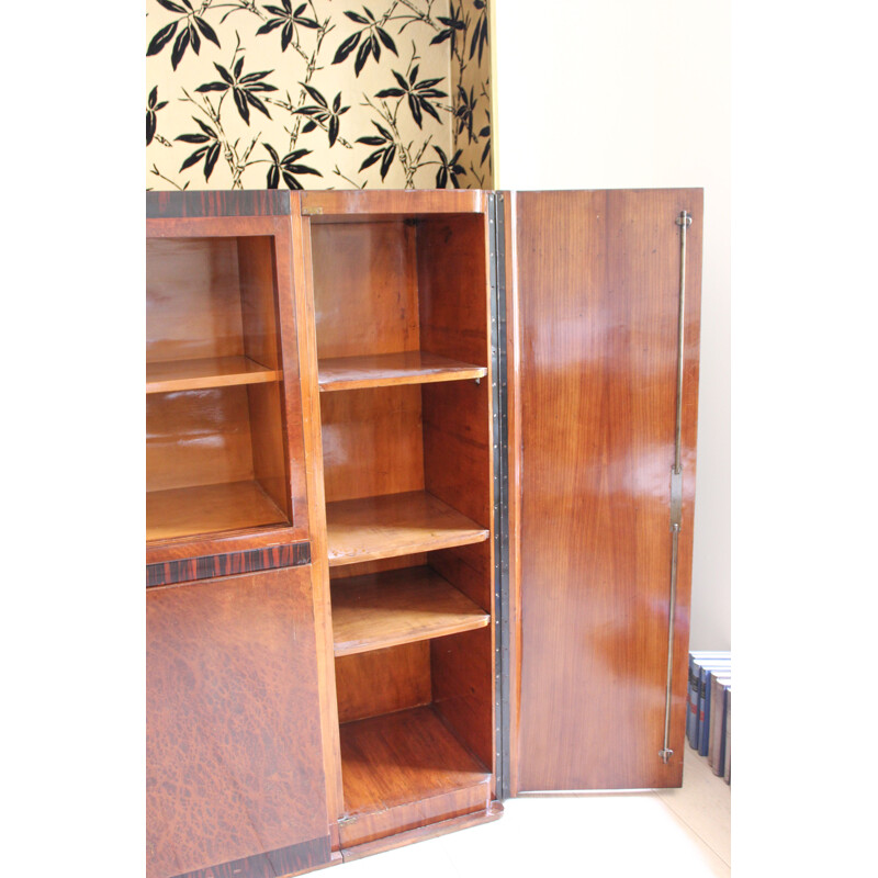 Art Deco vintage sideboard in rosewood panelling, Italy 1940s