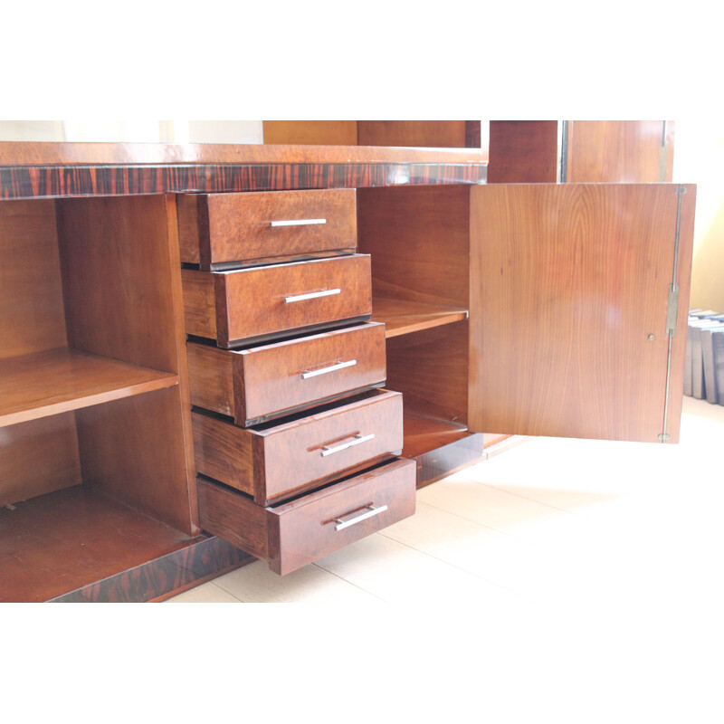 Art Deco vintage sideboard in rosewood panelling, Italy 1940s