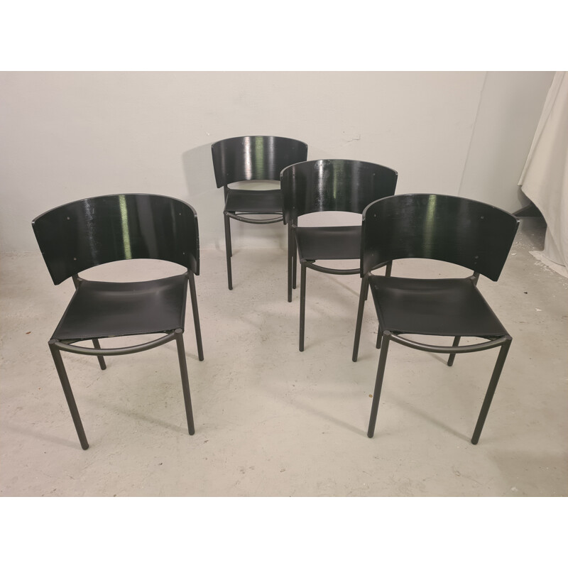 Set of 4 vintage chairs by Philippe Starck for Lila Hunter, 1988