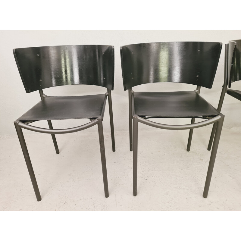 Set of 4 vintage chairs by Philippe Starck for Lila Hunter, 1988